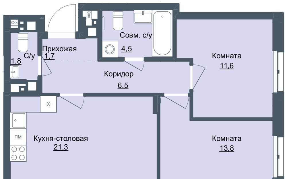 квартира г Ижевск р-н Октябрьский ЖК «Истории» фото 1