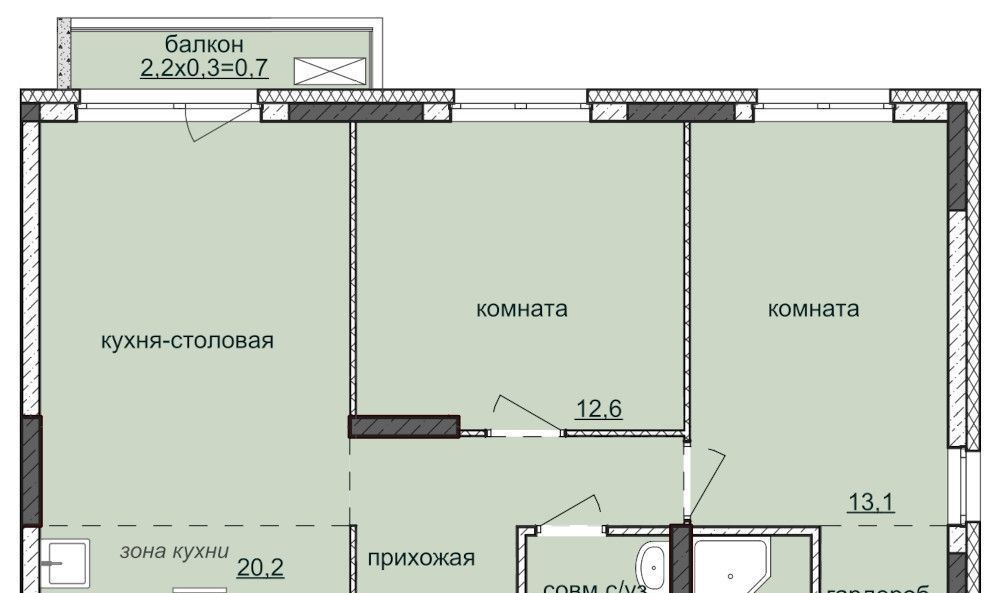 квартира г Ижевск р-н Индустриальный ЖК «Ежевика» 5 фото 1