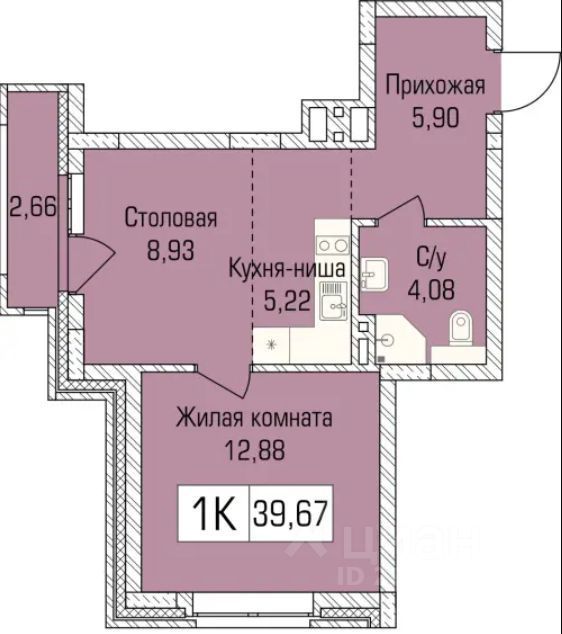 квартира г Новосибирск Заельцовская ул Объединения 102/4с фото 1