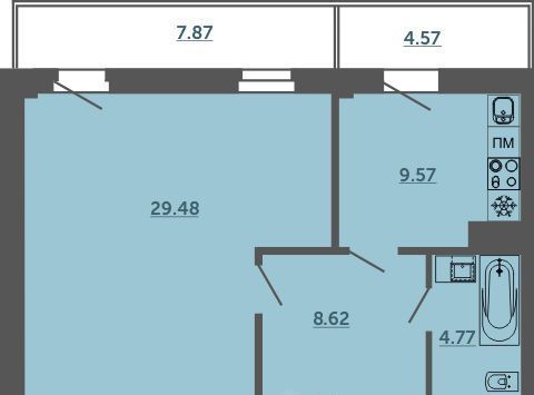 квартира г Санкт-Петербург ул Новая 51к/6 Беговая, Лахта тер. фото 1