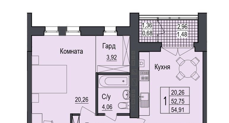 квартира г Ростов-на-Дону р-н Ворошиловский пер Измаильский 39а фото 1