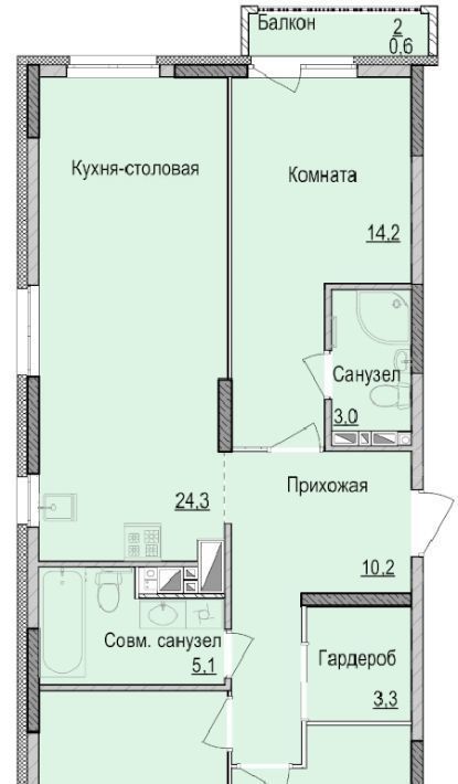 квартира г Ижевск р-н Индустриальный Культбаза ЖК «Утро на Репина» 3 жилрайон, 2-й мкр фото 1