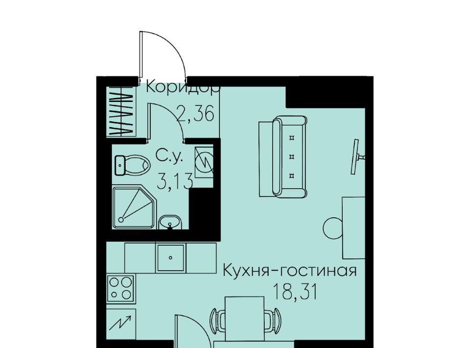 квартира р-н Всеволожский г Кудрово ЖК Айди Кудрово 4 Улица Дыбенко, Заневское городское поселение фото 1