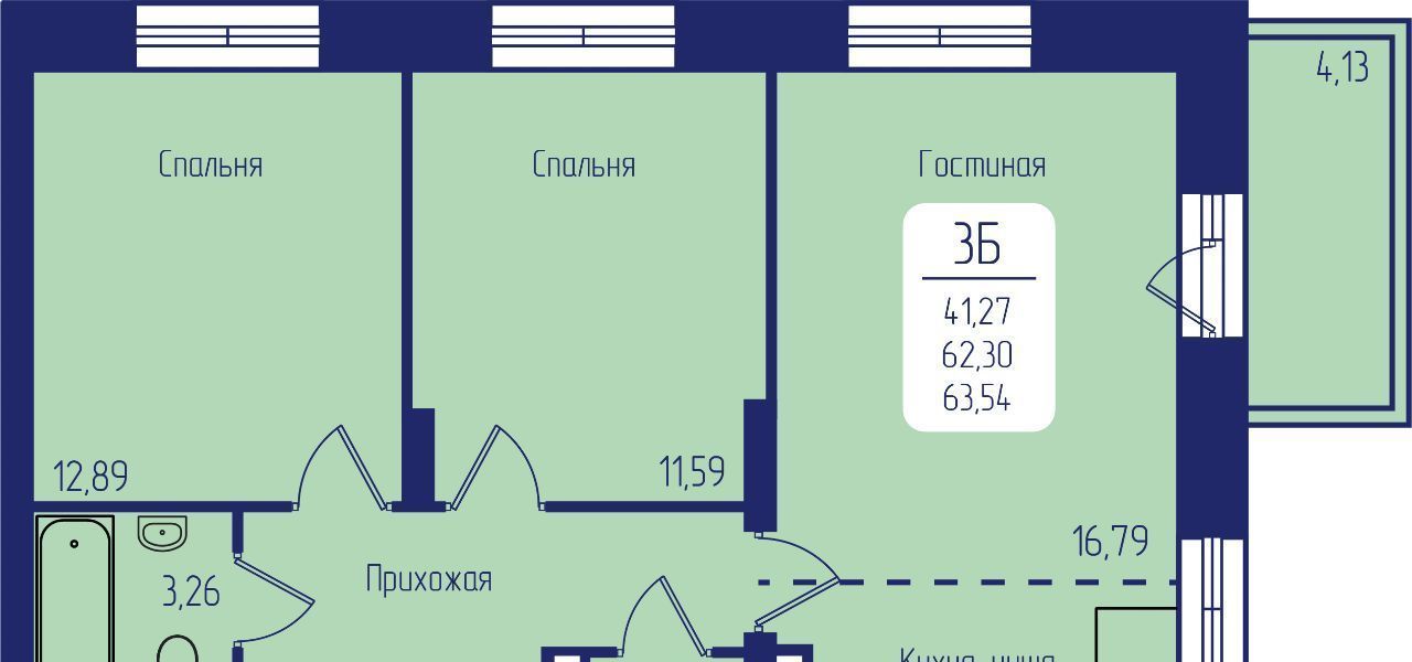 квартира г Красноярск р-н Октябрьский пр-кт Свободный 66м фото 1