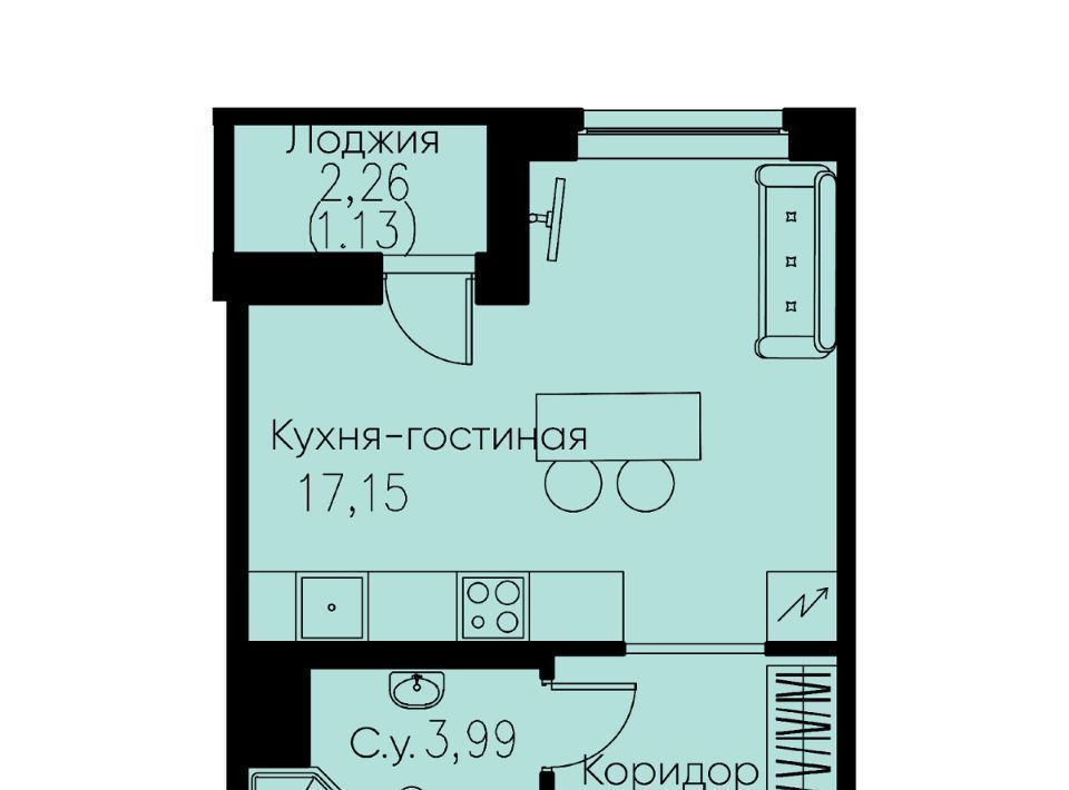 квартира р-н Всеволожский г Кудрово ЖК Айди Кудрово 4 Улица Дыбенко, Заневское городское поселение фото 1