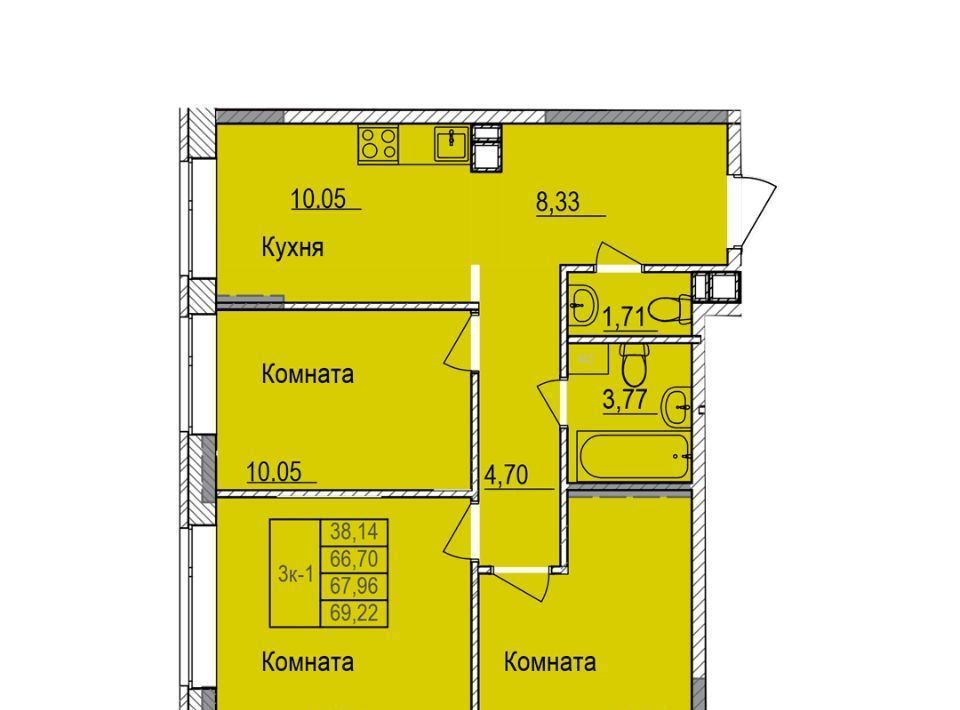 квартира г Ижевск р-н Индустриальный ЖК Ботаника 1-й мкр фото 1