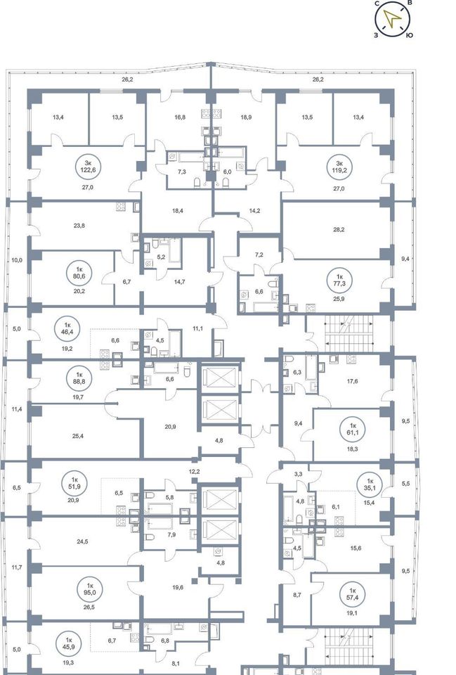 квартира г Сургут тракт Югорский 43 27А фото 2