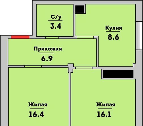 квартира р-н Тахтамукайский пгт Яблоновский ул Гагарина 148/4к 2 фото 1