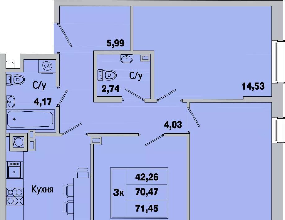 квартира г Батайск ул Ушинского 41к/1 фото 5