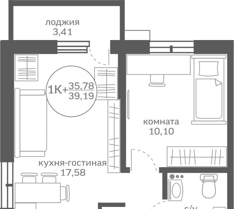 квартира р-н Тюменский д Патрушева ул Петра Ершова 10 фото 1