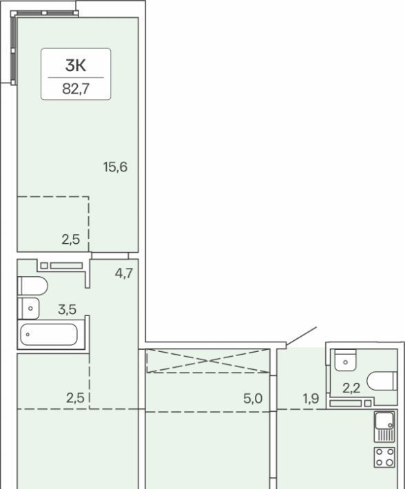 квартира г Новосибирск Заельцовская ул Игарская 19/2 фото 1