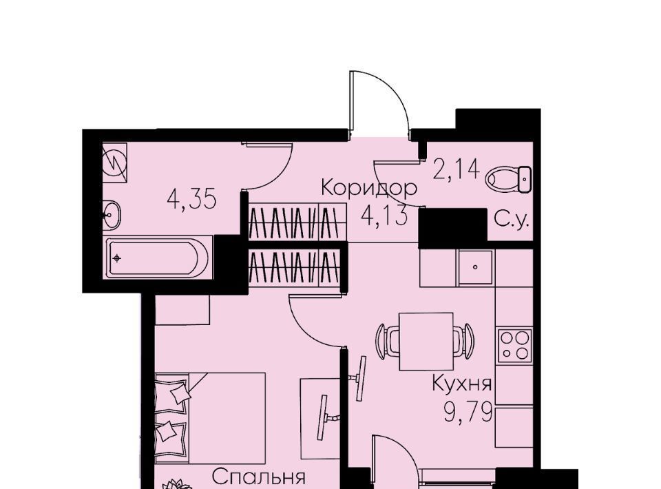 квартира р-н Всеволожский г Кудрово ЖК Айди Кудрово 4 Улица Дыбенко, Заневское городское поселение фото 1