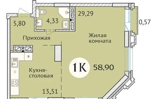 квартира г Новосибирск Заельцовская ул Дуси Ковальчук 248/2 фото 1