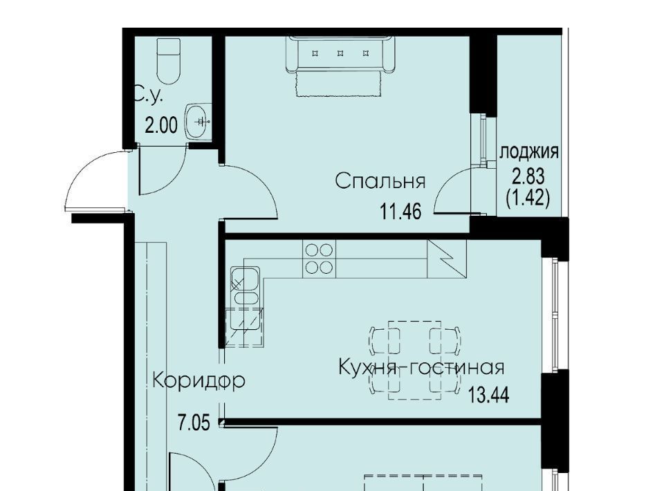 квартира р-н Всеволожский г Мурино ЖК Айди Мурино 2 Девяткино фото 1