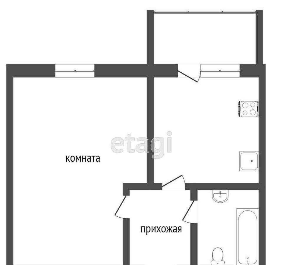 квартира р-н Тамбовский д Крутые Выселки ул Герасимова 2м Комсомольский сельсовет, Тамбов фото 3