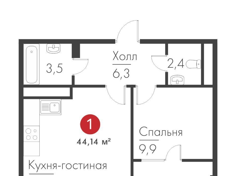 квартира г Самара Российская ЖК «Панова Парк» фото 1