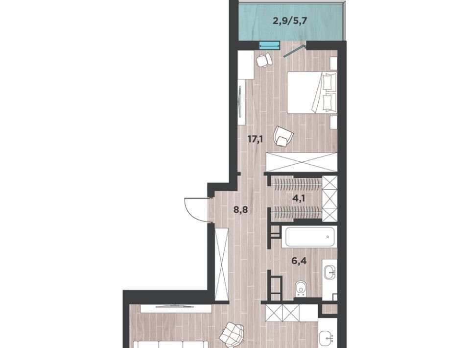 квартира г Калининград р-н Ленинградский ул Большая Окружная 3-я 243 фото 1