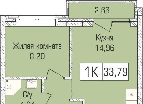 квартира г Новосибирск Заельцовская ул Василия Клевцова 3 фото 1