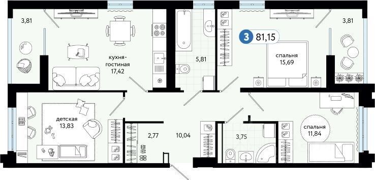 квартира г Тюмень р-н Ленинский ул Газопромысловая 1к/2 фото 1