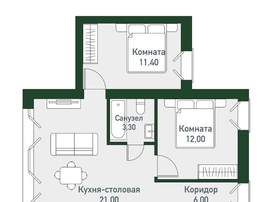 квартира р-н Сосновский п Западный р-н мкр Привилегия Кременкульское с/пос фото 1