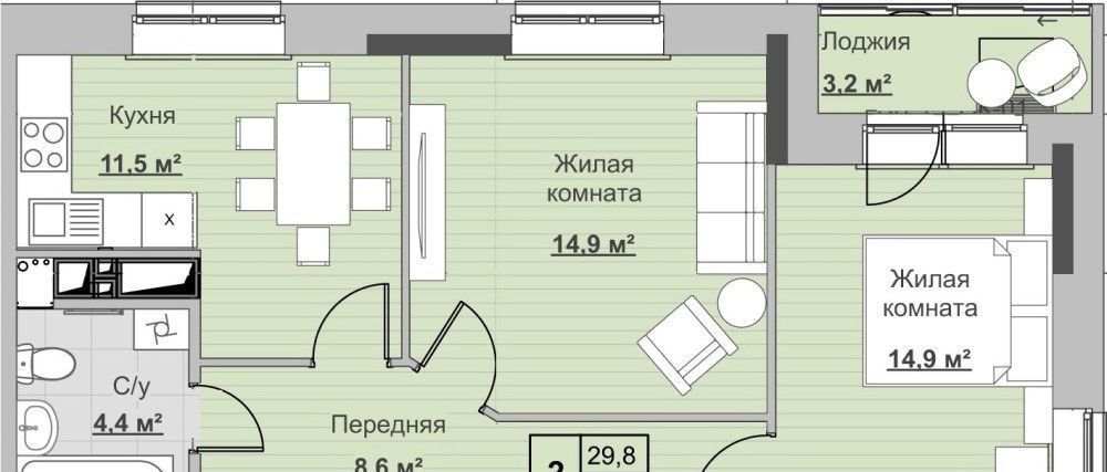 квартира г Ижевск р-н Первомайский ул Ухтомского фото 1