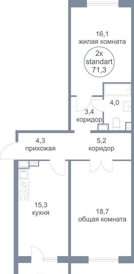 квартира городской округ Солнечногорск д Голубое б-р Парковый 2 корп. 5, Андреевка фото 1