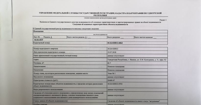 свободного назначения г Ижевск р-н Индустриальный ул Кунгурцева Е.М. 31 фото 1