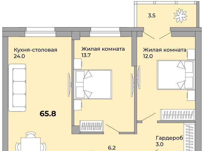 квартира г Екатеринбург Уралмаш ул Орловская фото 1