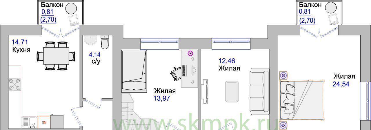 квартира р-н Светлогорский г Светлогорск пр-кт Калининградский 70е фото 1