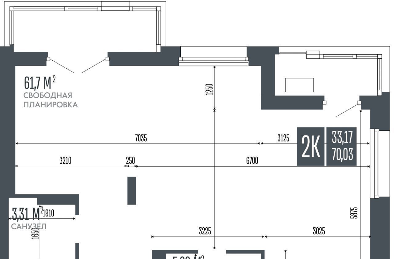 квартира г Барнаул р-н Октябрьский ЖК «Opera Residence» БС 3 фото 1