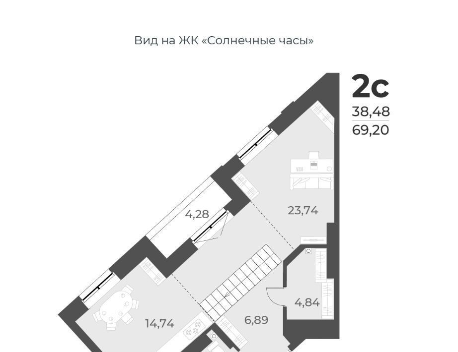 квартира г Новосибирск Заельцовская ул Лобачевского 53/2 фото 1