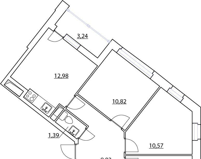 квартира г Санкт-Петербург метро Комендантский Проспект ул Планерная 95к/1 фото 1