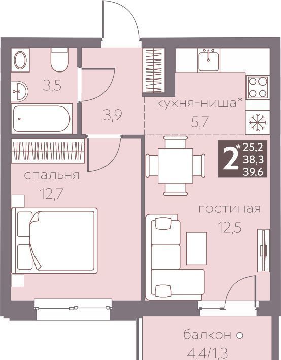 квартира г Пермь р-н Мотовилихинский ул Серебристая 18 фото 1