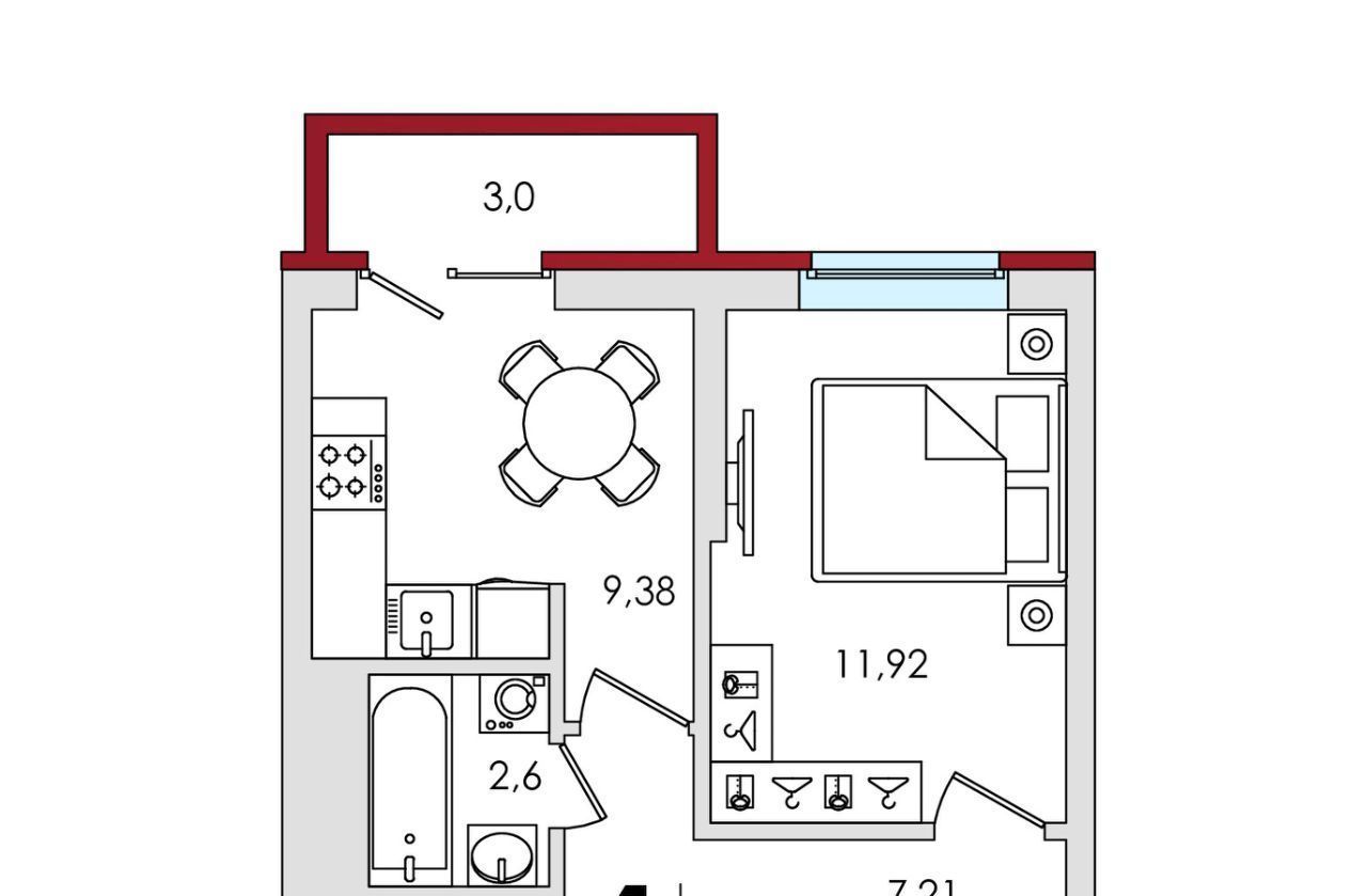 квартира р-н Калининский д Батино ул Сергея Есенина 39 фото 1