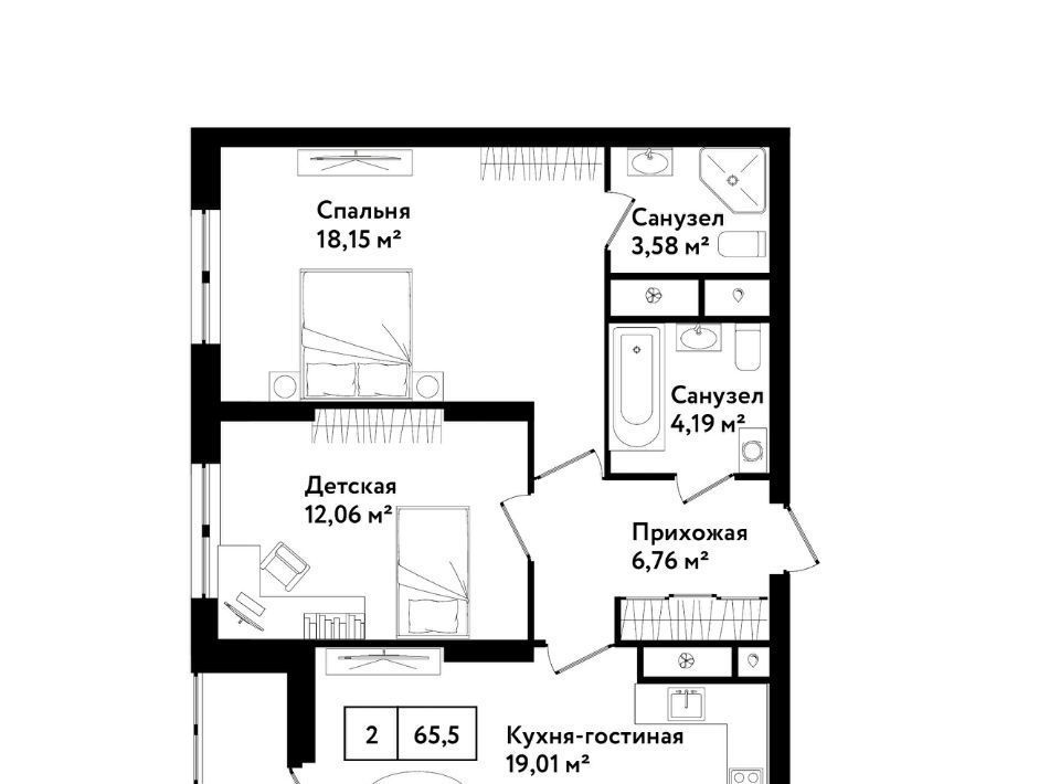 квартира г Тула р-н Привокзальный ул Филимоновская 24к/2 фото 1