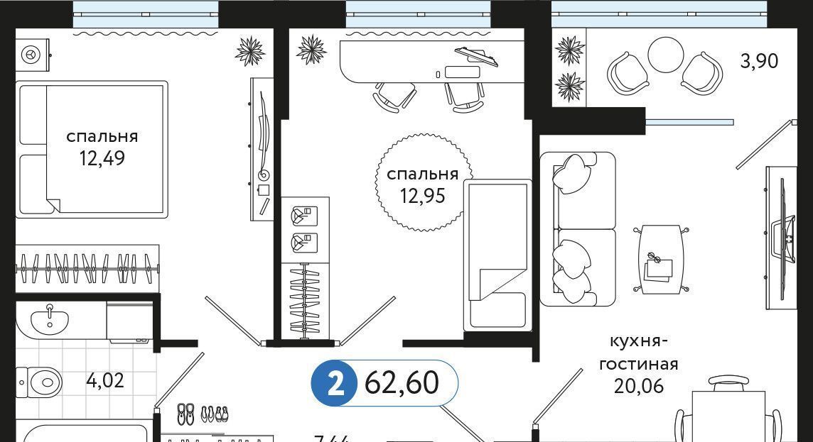 квартира г Тюмень р-н Ленинский ул Газопромысловая 1к/2 фото 1