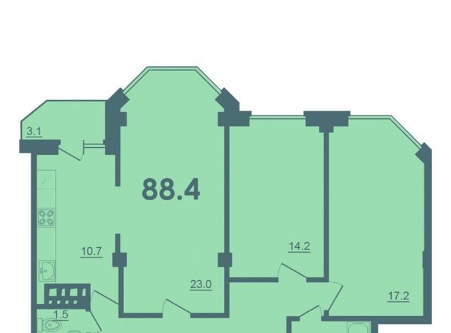 квартира р-н Псковский д Борисовичи ул Балтийская 18к/1 фото