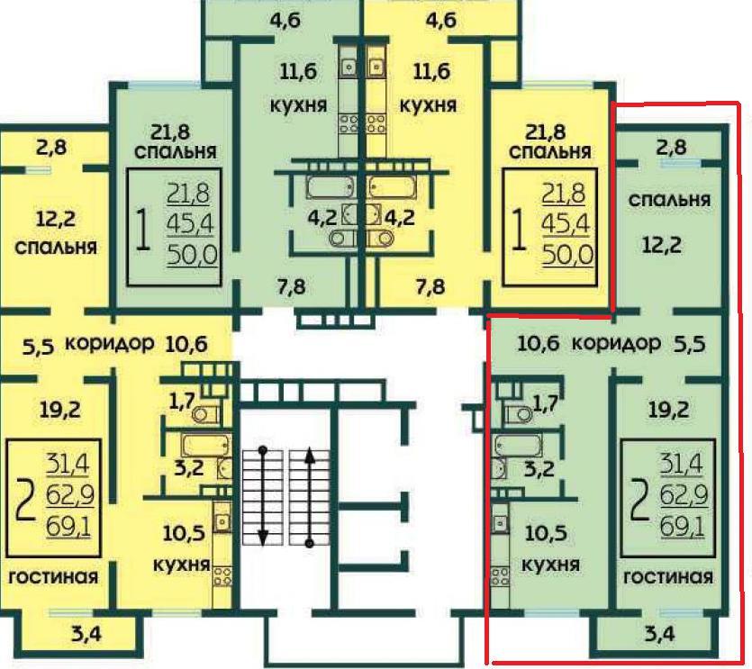 квартира г Краснодар ул им. Селезнева 88/1 фото 3