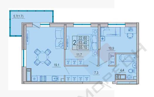 квартира г Краснодар ул Старокубанская 123а ЖК «Айвазовский» фото 12