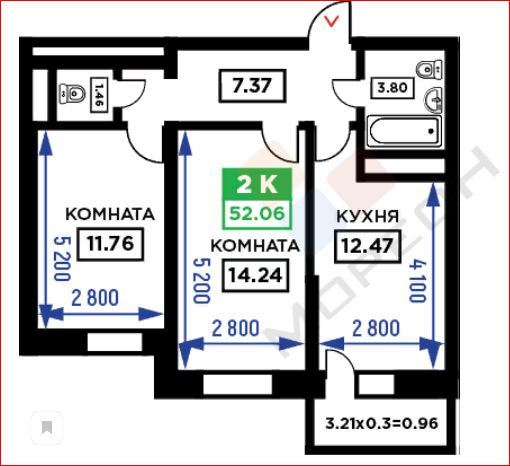 квартира г Краснодар ул им. Снесарева 17/1 фото 9