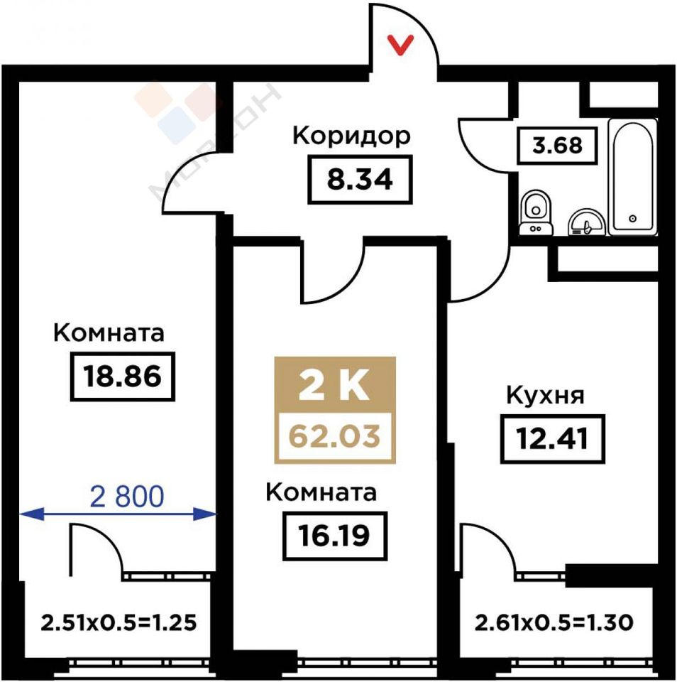 квартира г Краснодар р-н Центральный ул Школьная 1 фото 5