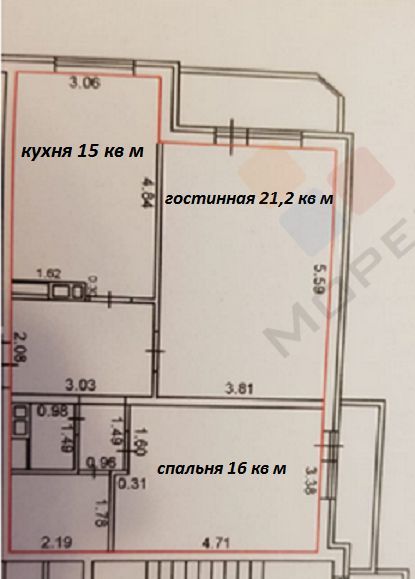 квартира г Краснодар пр-кт им. писателя Знаменского 6 фото 34