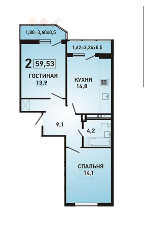 квартира г Краснодар ул им. Героя Яцкова И.В. 17 Прикубанский округ фото 9