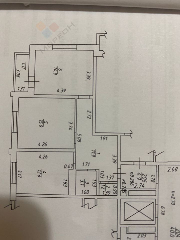 квартира г Краснодар ул Домбайская 10/1к 2 фото 14