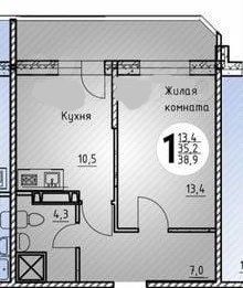 квартира г Краснодар ул им. Дзержинского 1 ЖК «Олимпийский» фото 5