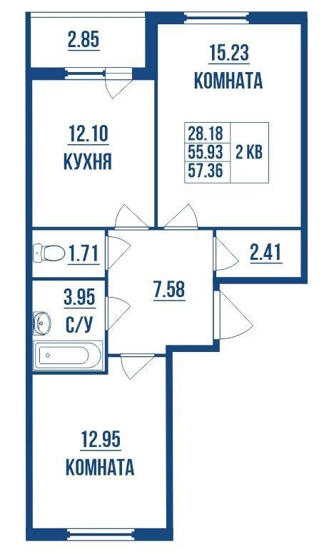 квартира г Санкт-Петербург р-н Приморский Выборгская сторона ул Земледельческая 3б фото 1