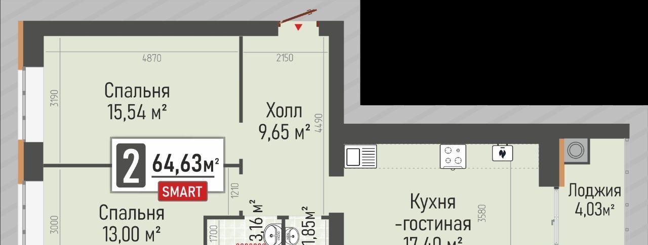 квартира р-н Рыбновский г Рыбное ЖК «Мега» жилой квартал фото 3