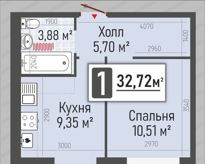 квартира р-н Рыбновский г Рыбное ЖК «Мега» жилой квартал фото 2