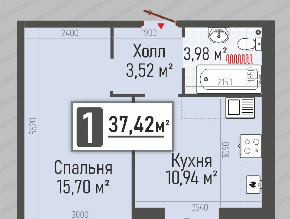 квартира р-н Рыбновский г Рыбное ЖК «Мега» жилой квартал фото 3