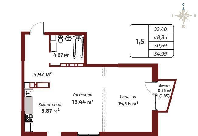 квартира г Ижевск р-н Первомайский ул Карла Маркса 120к/2 фото 1